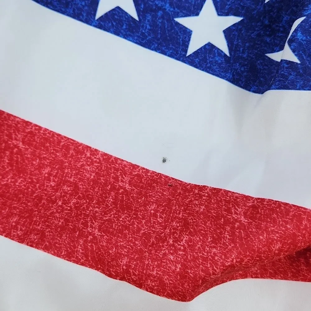 🧡Cat & Jack Red, White, & Blue American Flag Print Swim Trunks Medium